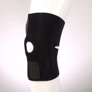 Ортез для коленного сустава неопреновый (F1281) черный (разъемный с пластинами)