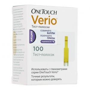 Тест-полоски ONE TOUCH VERIO №100 (Ван Тач)