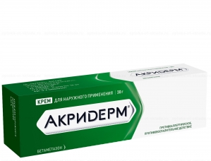 Акридерм крем д/наруж. прим. 0.05% туба 30г