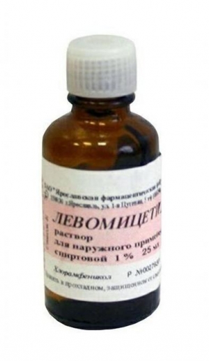 Левомицетин р-р спирт.наружн. 1% фл 25мл