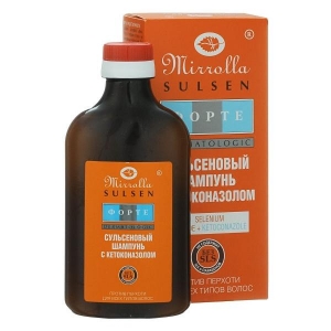 Сульсен Форте шампунь сульсеновый с кетоконазолом против перхоти 2% 250мл. (Mirrolla) - купить | Цены, наличие, инструкция | Интернет-аптека Красноярск Сульсен Форте шампунь сульсеновый с кетоконазолом против перхоти 2% 250мл. (Mirrolla)