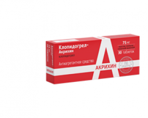 Клопидогрел-Акрихин табл.п.п.о. 75 мг. №30