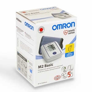 Тонометр OMRON M2 Basic автомат (мини-адаптер + универсальная манжета 22-42см)