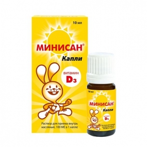 Минисан витамин Д3 капли фл. 10мл. (БАД)