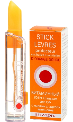 БЕЛЬВЕДЕР Бальзам для губ сладкий апельсин и витамин С 4г