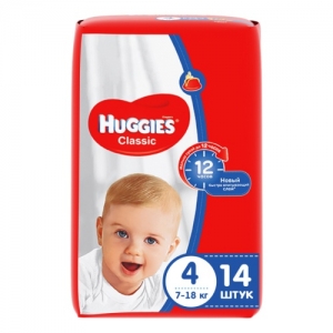 Подгузники детские Хаггис Классик 7-18 кг №14