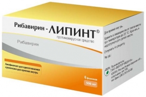 Рибавирин-Липинт лиоф. д/приг. сусп. д/приема внутрь 500 мг. фл. №6