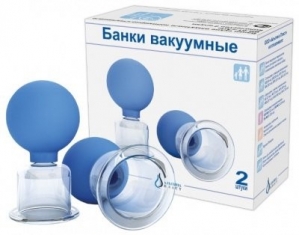 Банки сухие вакуумные полимерно-стеклянные БВ-01 АП №2 (д/массажа шеи)