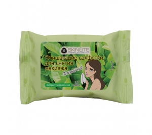СКИНЛАЙТ (262) Салфетки, очищающающие для снятия макияжа Зеленый чай мини упаковка
