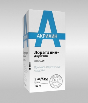 Лоратадин-Акрихин сироп 5мг./5мл. фл 100мл.