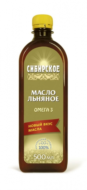 Льняное масло Омега-3 Сибирское 500 мл