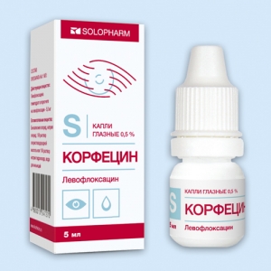 Корфецин Солофарм капли глазные 0.5% фл. 5мл.