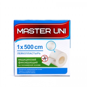 Лейкопластырь Мастер Уни Унифилм 1*500 см. полимерная основа (Master Uni Unifilm)
