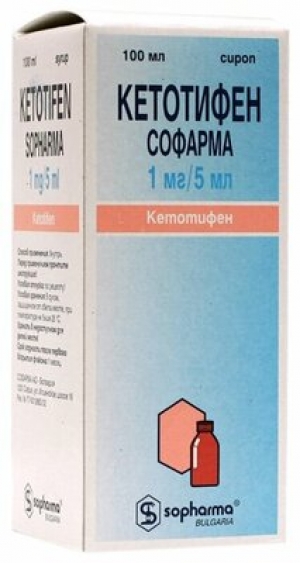 Кетотифен сироп 1мг./5мл. фл 100мл.